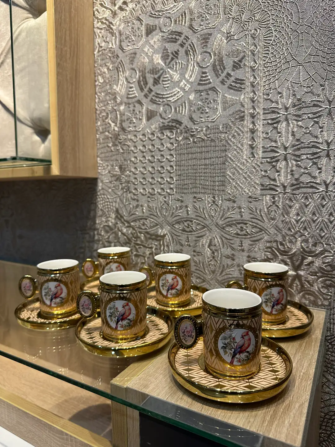 Altın Kafes Serisi Fincan Takımı - Aydarya Store mutfak ve çeyiz koleksiyonu