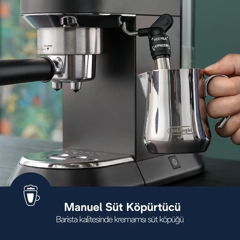 De’Longhi Espresso ve Cappuccino Profesyonel Kahve Makinesi - Aydarya Store mutfak ve çeyiz koleksiyonu, 4. görünüm