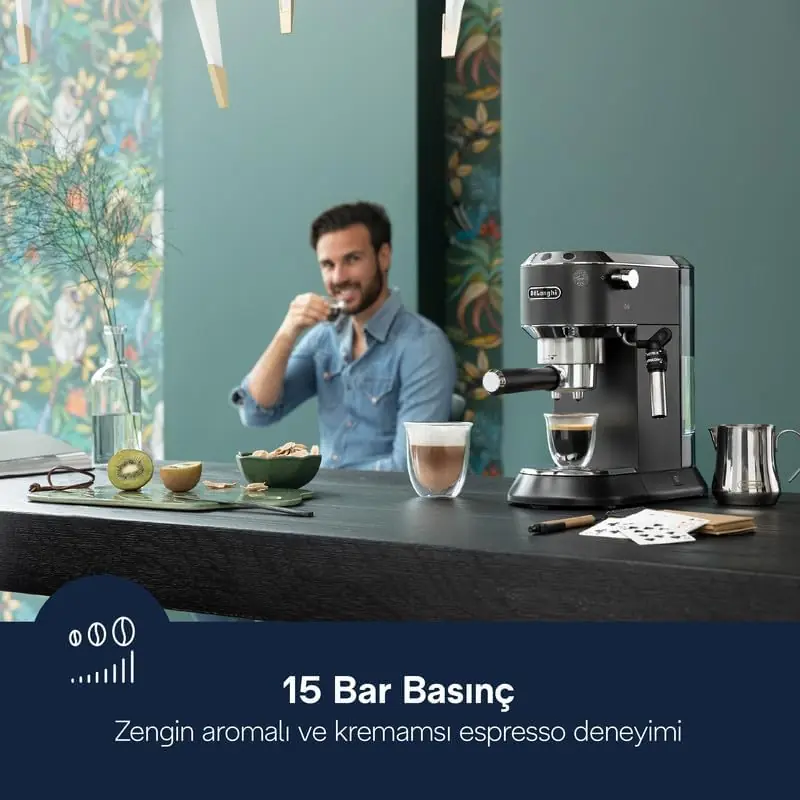 De’Longhi Espresso ve Cappuccino Profesyonel Kahve Makinesi - Aydarya Store mutfak ve çeyiz koleksiyonu, 5. görünüm