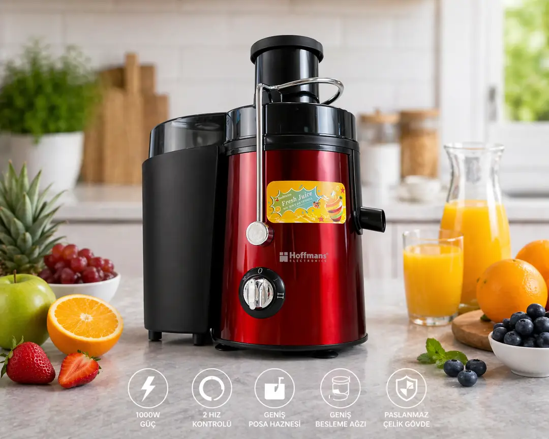 Hoffmans Katı Meyve Sıkacağı 1200 W - Aydarya Store mutfak ve çeyiz koleksiyonu