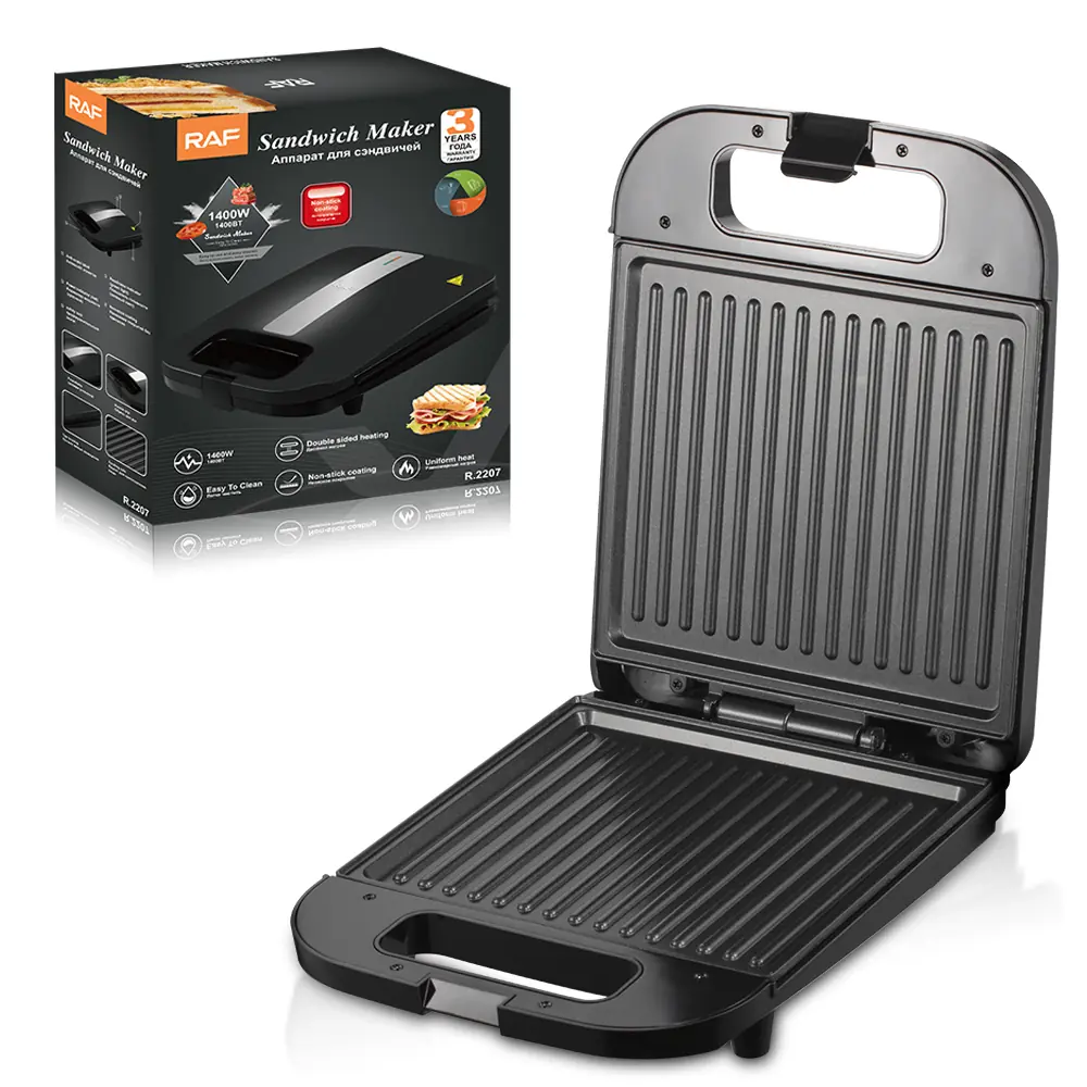 RAF 1400W Yapışmaz Yüzeyli Elektrikli Izgara & Tost Makinesi - Aydarya Store mutfak ve çeyiz koleksiyonu